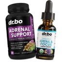 Adrenal støtte kortisol leder kosttilskudd - Adrenal tretthet kosttilskudd kapsler organisk flytende dråper fokus kvinner menn - naturlig adaptogen Ashwagandha Holy Basil L tyrosin kompleks helse