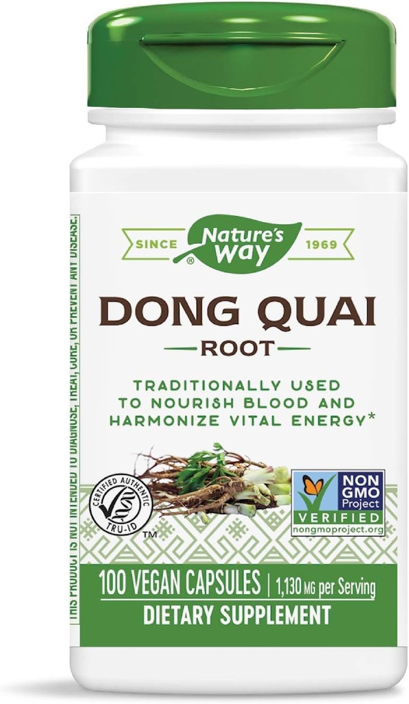 Naturens måte Dong Quai Root, 565mg, 100 kapsler (pakke med 2)