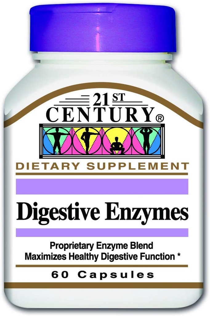 21st Century Digestive Enzymes Capsules, 60 Count (pakke med 2)