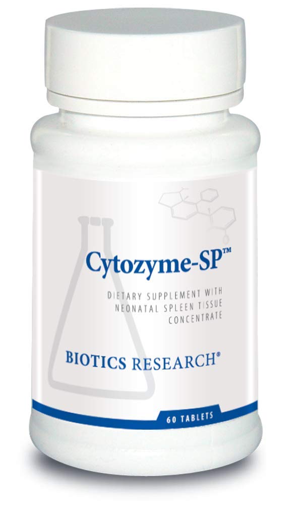 Biotika Forskning Cytozyme SP Neonatal Spleen, støtter sunn jern- og bilirubinnivå, gir immun støtte, støtter spleenfunksjon, SOD, katalase, Potent antioksidant aktivitet 60 tabletter