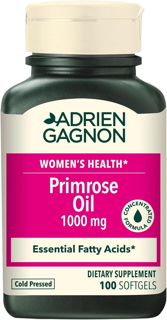Adrien Gagnon - Aften Primrose Olje 1000 mg, for premenstruelt syndrom - 100 greve