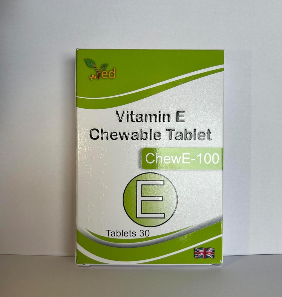Ved vitamin E 100 MG CHEWABLE Tablet (pakke på 30)