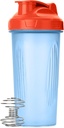 Mr. Pen- Shaker flasker for proteinblandinger, 28 oz, 1 pakke, blå med orange topp, protein Shaker flaske med wire Whisk Ball, blenderflaske