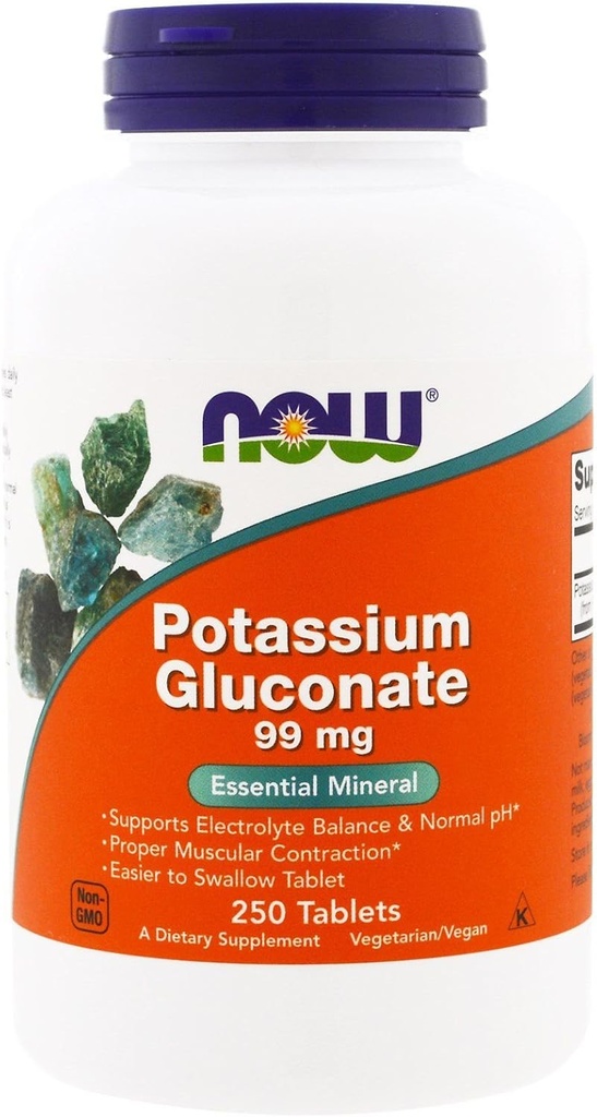 Nå Matvarer Kalium Gluconate 99 Milligram - 250 tabletter