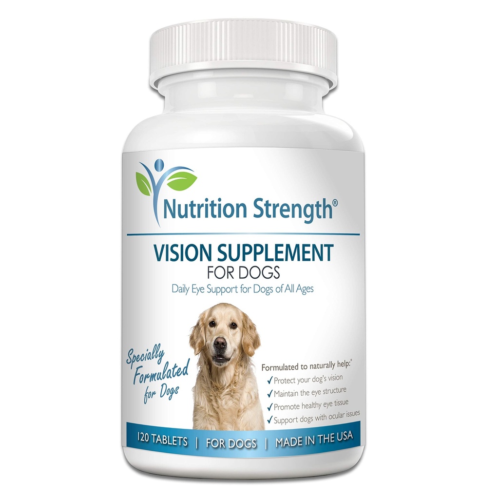 Øyepleie for hunder Daglig visjon Supplement med lutein, Zeaxanthin, Astaxanthin, CoQ10, Bilbærantioksidanter, Vitamin C, Vitamin E Støtte for hundeøye problemer, 120 Chewable tabletter
