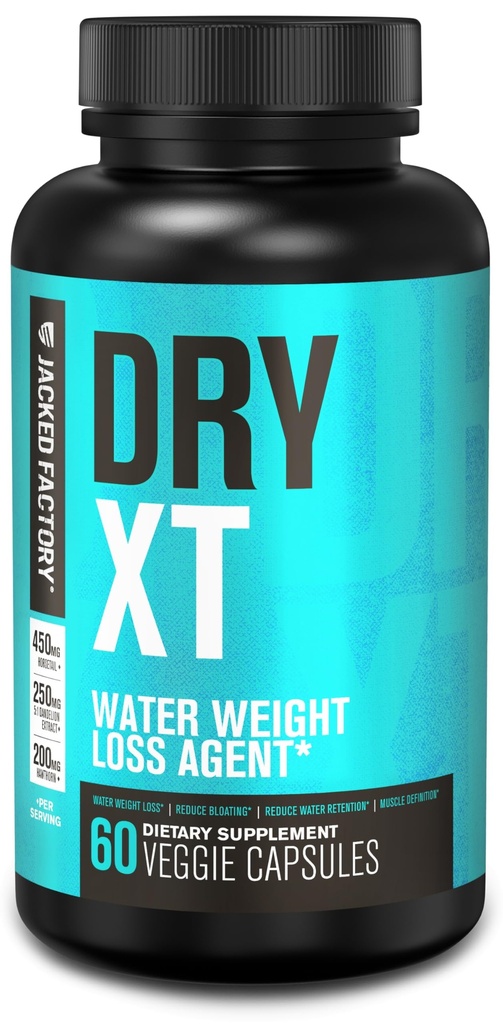 Jakket Factory Tørr-XT Diuretiske vannpiller - Naturlig Supplement | Reduserer vanntetthet og utblåsing | Dandelion Root Extract, Kalium, 7 Mer Kraftige ingredienser - 60 Veggie Kapsler