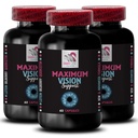 Øyestøtte - EYE VISION SUPPLEVENT - Lens klarhet, Fokusskjærer, Lyse scener, Øye skarphet, Crystal klart syn, Visual boost, Fokus støtte, Klarere visjon, Fokus fordel 3 flaske 180 Caps