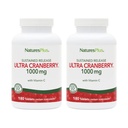 NaturesPlus Ultra Cranberry 1000-180 Elegante Release Tabletter, Pakke med 2 - Støtter et Sunn Urin Tract - Ikke-GMO, Vegetarisk, Glutenfri - 180 Total Tjenester
