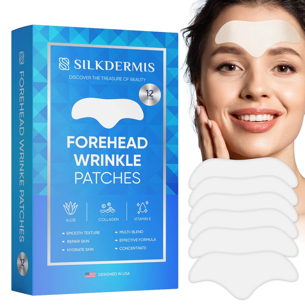 Forhode Wrinkle Patches 12Stk med Aloe, Collage, Vitamin E, Anti Wrinkle Patches, Forhode Wrinkles Behandling