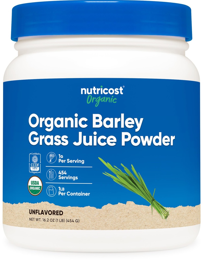 Nutricost Organic Barley Grass Juice Powder (1 LB) (uovertruffen)
