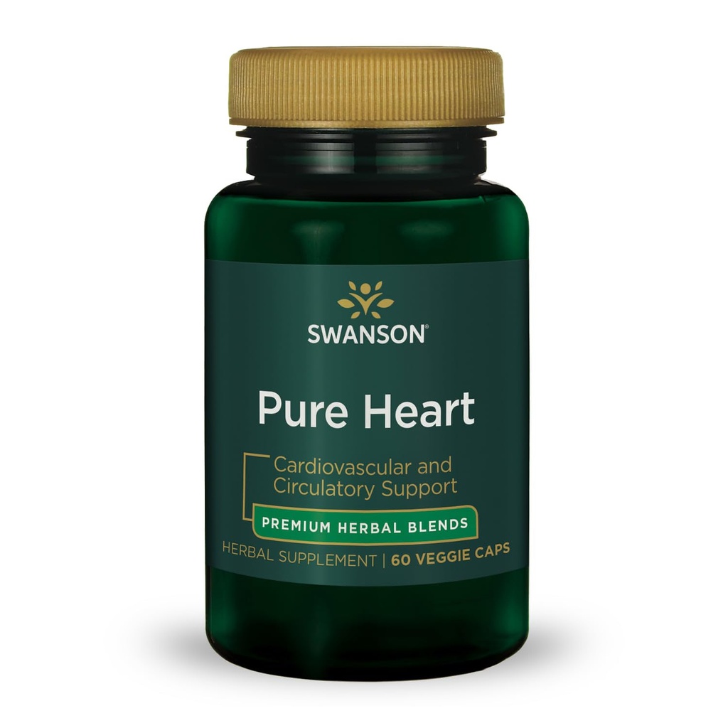 Swanson ren hjerte kardiovaskulær sirkulatorisk helse antioksidant resveratrol blodtrykk kolesterol støtte herbal Supplement 60 Veggie kapsler (Veg Caps) Vegan