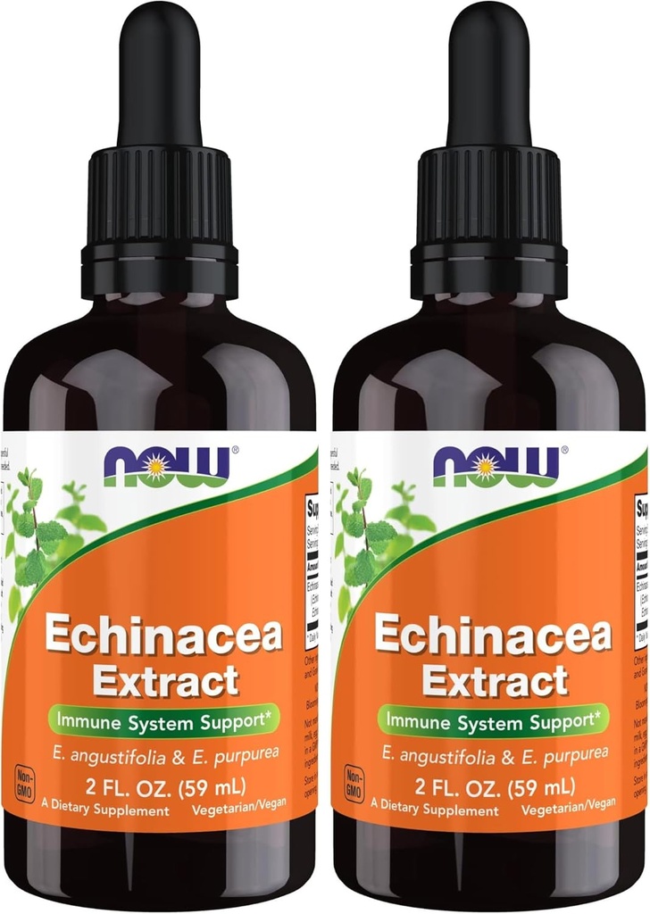 NU Supplements, Echinacea Extract Flytende med Dropper, Immunsystemstøtte*, 2-Ounce (pakke med 2)