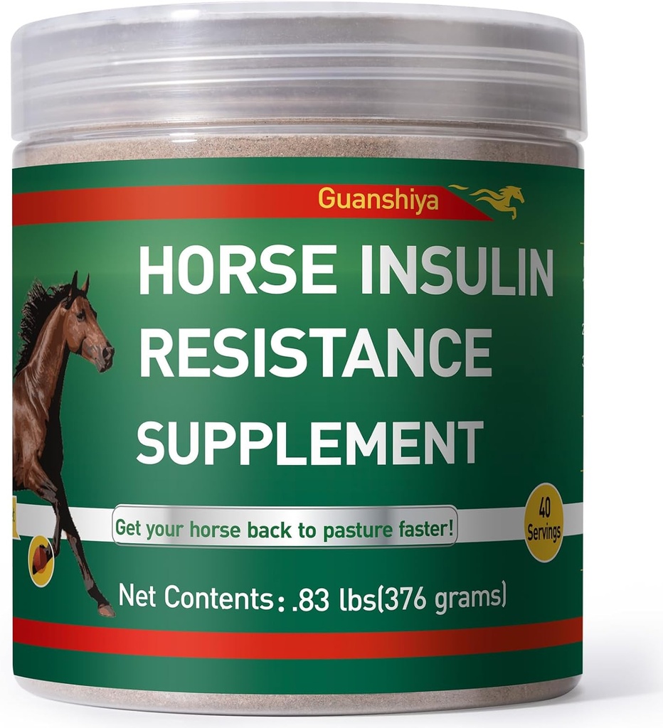 Insulinresistens Supplement for hester - Hest laminit behandling-Naturlig laminit herbal pulver for såre føtter og kronisk laminit, 0,83lb (40-dagers forsyning)