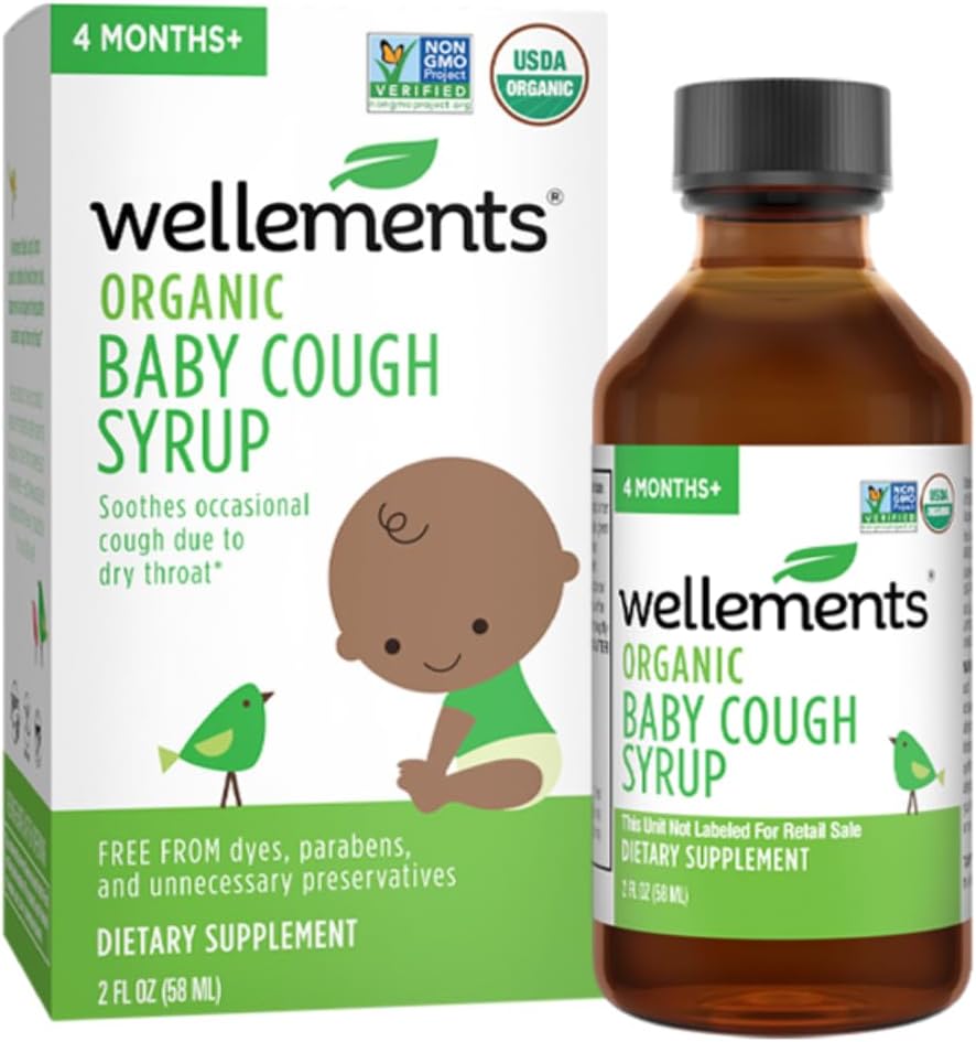 Velvære Organic Daytime Baby Cough Syrup | Soothes Avslappet Avslappet På grunn av Tørr Throat * | 2 Fl Oz, 4 måneder +