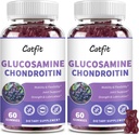 Catfit Glucosamine Chondroitin Gummies, Ekstra styrke felles helse støtte Supplement med MSM & Elderberry, Antioksidant Immune Support Supplement for voksne menn og kvinner (2 Pakke)