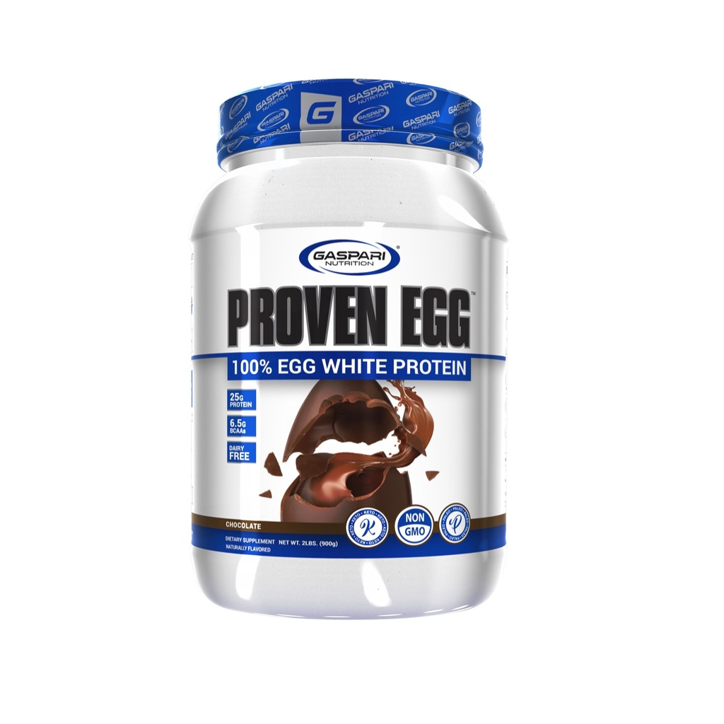 Gaspari Ernæring Proven Egg, 100% Egg Hvitt pulver, 25g Protein, Keto Vennlig, Dairy, Laktose og Soja Gratis (2 lbs, sjokolade)