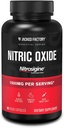Jacked Factory Essentials Nitric Oxid Booster - Patentert bundet L-Arginine Silicate 1500mg Pre Trening Supplement for muskelvekst, pumper, vaskularitet og energi - 90 Veggie piller