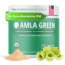 Amla Powder & Grønn Te Superfood Supplement, 20x Ultra Konsentrert Amla, Antioksidant støtte, laget med Oolong Te og Indisk Goosebær, Organisk, Vegansk, Klassisk Flavor, 90 Serveringer