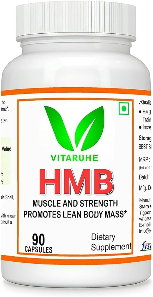 Generisk Senta HMB Supplement 1000mg. Støtter muskelvekst, vedlikehold & lean muskelmasse | rask utvinning for bodybuilding 90 kapsler