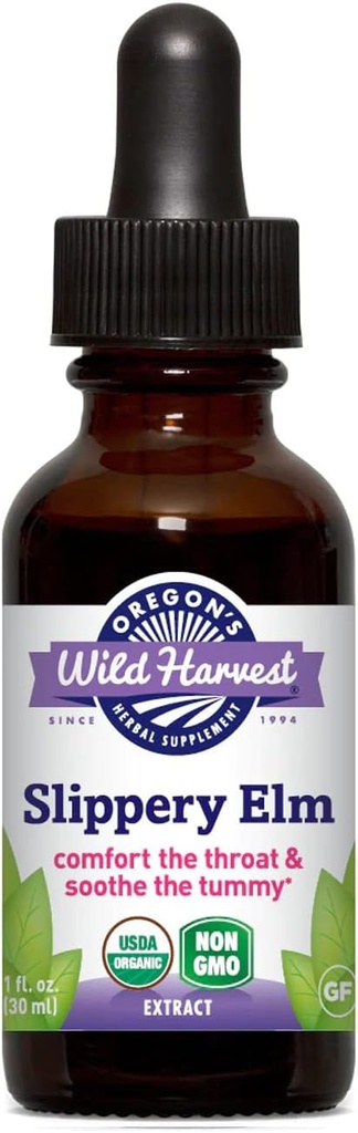Oregon Wild Harvest 1:4 Organic Slippery Elm Extract, 1 Fluid Ounce