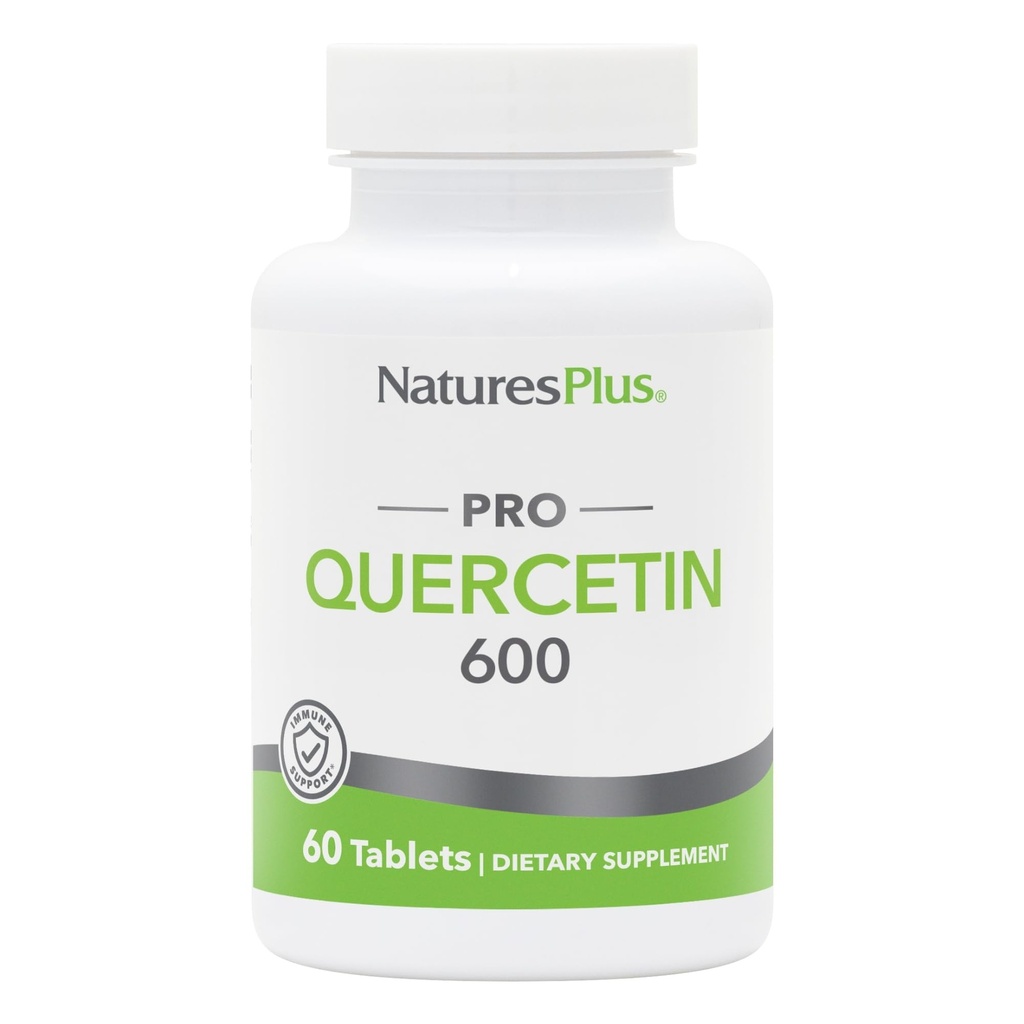 Natures Plus PRO Quercetin 600 mg - 60 tabletter - Ikke-GMO, Vegan & Glutenfri - 60 Services