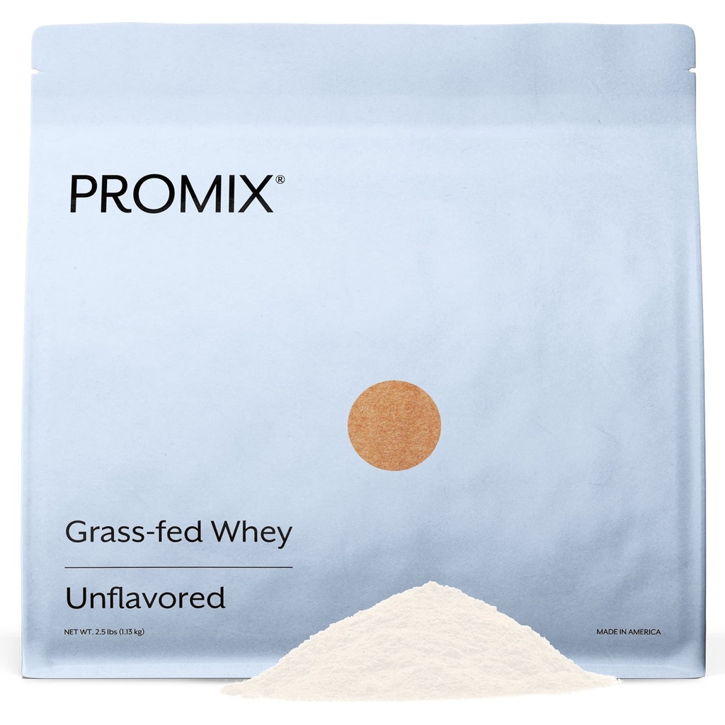 PrMedium Nutrition Whey Protein Powder, Unflavored - Grass-Fed - Post Trening Fitness & Nutrition Shakes, Smoothies, Baking & Matlaging Oppskrifter - Glutenfri & Keto-Friendly - 2.5 Pound (pakke med 1)