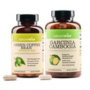 NatureWise Grønn Kaffebønne 800 mg og Garcinia Cambogia 180 kapsler vekt mål støtte