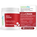 NatureCity AloeCran - Pure Aloe Vera Blend med Cranberry Powder Supplement - Sugar Free Fiber Combo Mix for Digestive og urin helse - Gut & Metabolic Helse Support - 30 dagers forsyning
