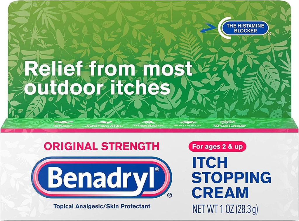 Benadryl Itch Stopper krem Opprinnelig styrke 1 oz (pakke med 6)