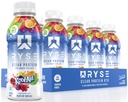 RYSE Clear Protein Drink - Kool-Aid Tropical Punch - 100 kalorier, 22g Whey Isolate Protein Shake, Sukker-fri, 0g Fat & Laktose-fri - Forfriskende Ready-to-Drink Drikke - 16,9 fl oz Flasker (12-Pack)