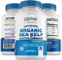 Organic Sea Kelp (Islandsk) Forbedret - ren sunn Thyroid støtte Naturlig iodin Supplement w/Organic Sea Kelp, Blå-grønn Algae & Red Algae - Immunsystem & Metabolisme Support - 90 Kapsler