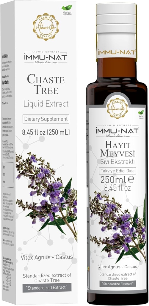 Chaste Tree Berry Extract - 8,5oz - Herbal Menopause & PMS Relief - alkoholfri kvinners velvære Supplement