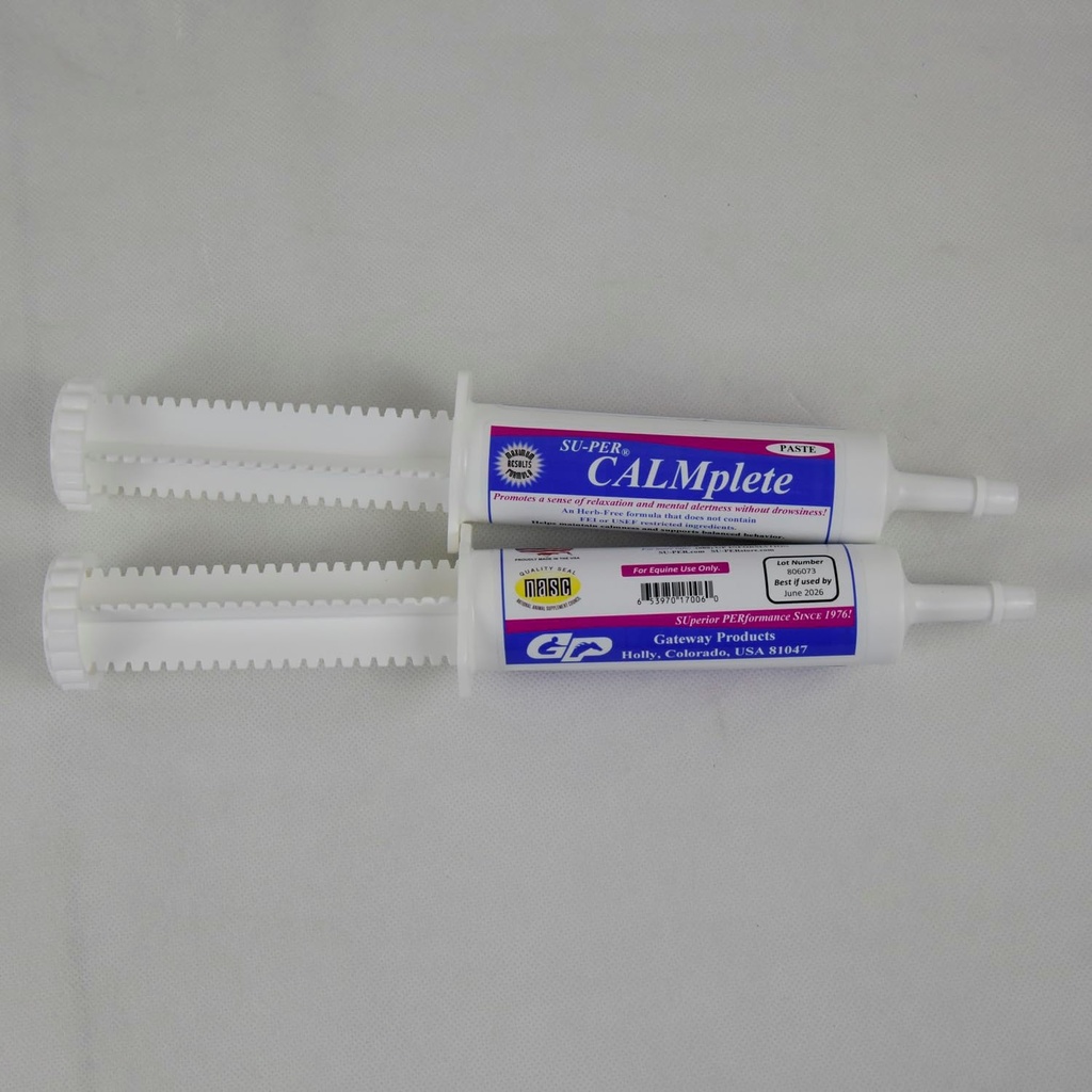 SU-PER CALMULLE Hest Calmer Paste - Hjelper opprettholde ro og balansert oppførsel - beroligende lim for hester - 80CC, (2 Pack)