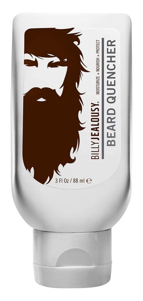 Billy Jealousy Beard Quencher, nourishing og styrkende moisturizer for man og hud med shea smør, aminosyrer og svart havrefrø, kjemper frizz, lindrer kløe og flakes, 3 fl Oz