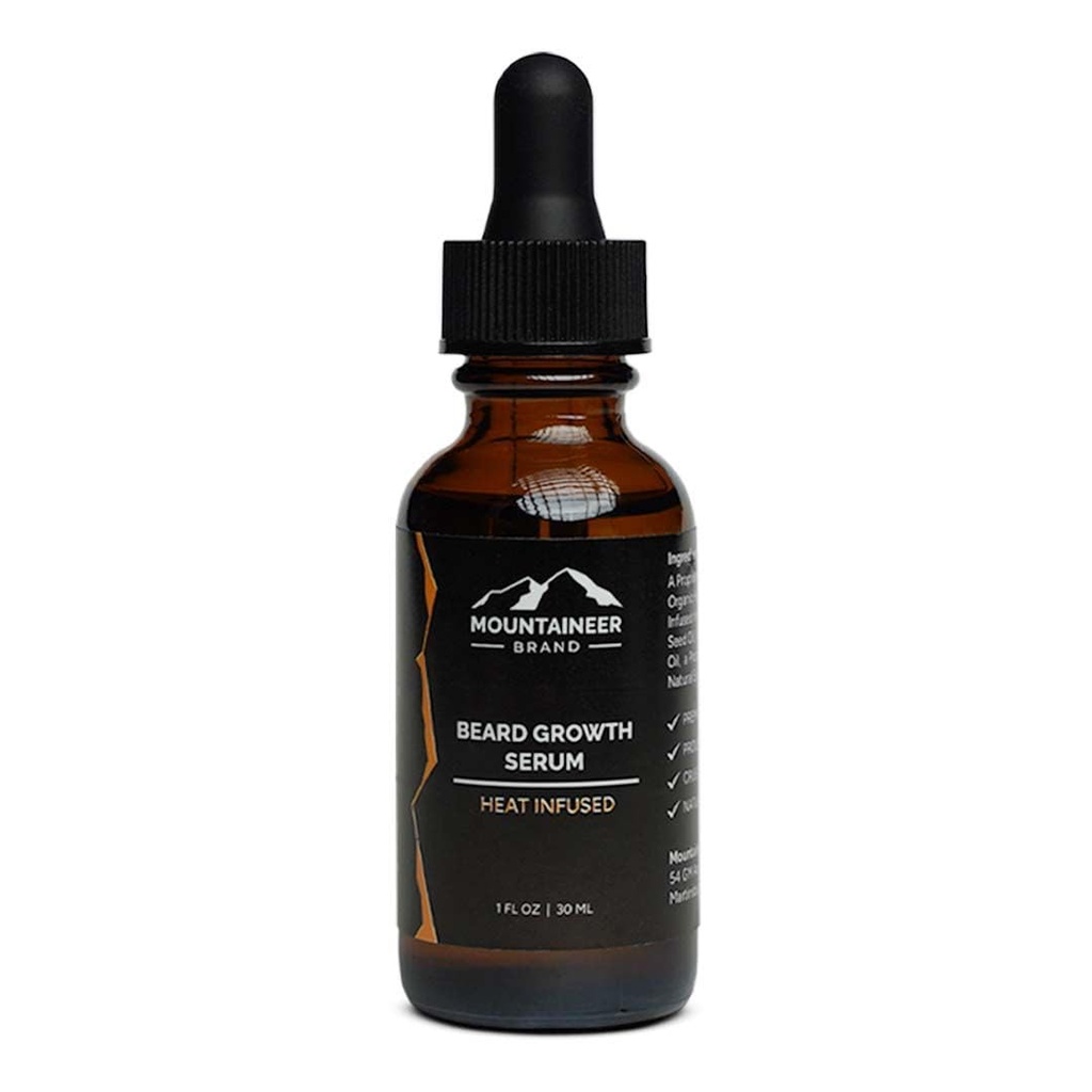 Mountaineer Merke Beard Vekst Serum 1 oz. | Den opprinnelige Beard Vekstolje å vokse en tykkere og Fuller Beard | Naturlig hårvekst Serum