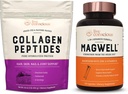 Live bevisst kollagen Peptider & MagWell Magnesium Sink & vitamin D3 | Håret, huden, neglen, og felles støtte + Bein og hjerte helse, immunsystem støtte