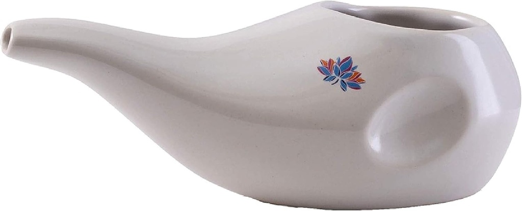 Beste keramiske Neti Pot - Ergonomisk design og håndmad, Duve Hvit