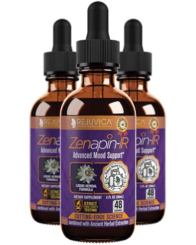 Rejuvica Health Zenapin IR - Advanced Mood Support Supplement - Kava Kava, Ashwagandha, Passionflower, Kamille, B-Vitaminer og mer
