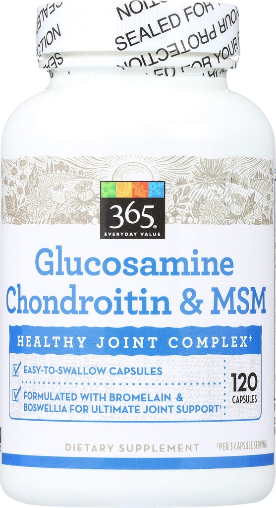 365 av hele matmarkedet, Glucosamine Chondroitin & MSM, 120 ct