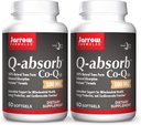 Jarrow Formler Q-Absorb Co-Q10 100 mg - 60 Softgels, Pakke med 2 - høy absorpsjon Co-Q10 - Antioksidant støtte for Mitochondrial energiproduksjon og kardiovaskulær helse - opp til 120 Total Services