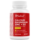 Safrel Kalsium Magnesium Sink med vitamin D3, 300 tabletter - Kalsium 1000 mg, magnesium 400 mg, sink 20 mg og D3 600 IE per servering