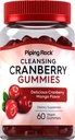 Piping Rock Cranberry Gummies | 60 greve | Rengjøring Supplement for kvinner og menn | Cranberry Mango Flavor | Vegan, Ikke-GMO, Glutenfri
