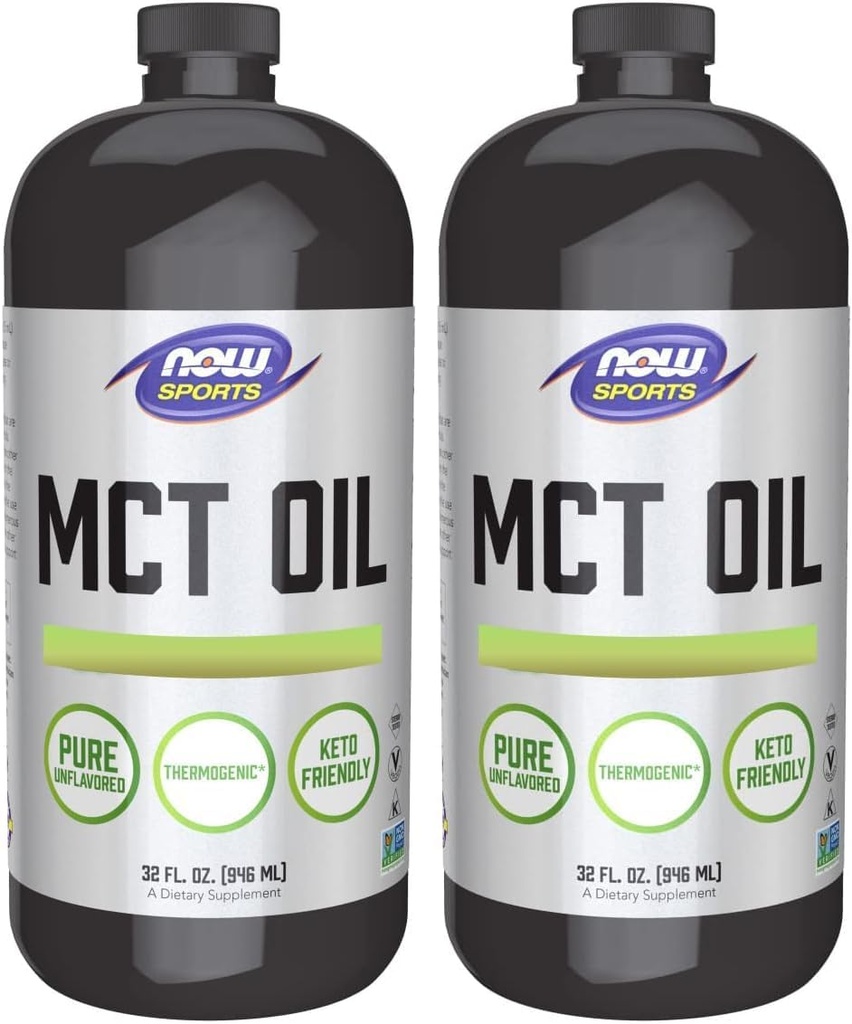 Nå Matvarer MCT 100% olje, 32 fl oz (pakke med 2)