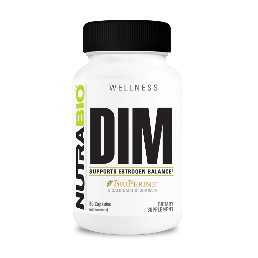 NutraBio DIM Supplement, støtter østrogen balanse, 100mg - 60 Grønnsaker kapsler