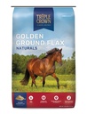 Triple Crown Golden Ground Flax, Flax for hester, Flaxfrø for hester, Omega 3 Equine Supplement, 25 lbs