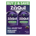 ZzzQuil, søvnhjelp, natt søvnhjelp væske, 50 mg difenhydramin HCl, fall søvn raskt, ikke-habit forming, varme Berry Flavor, 12 FL OZ (pakke med 2)