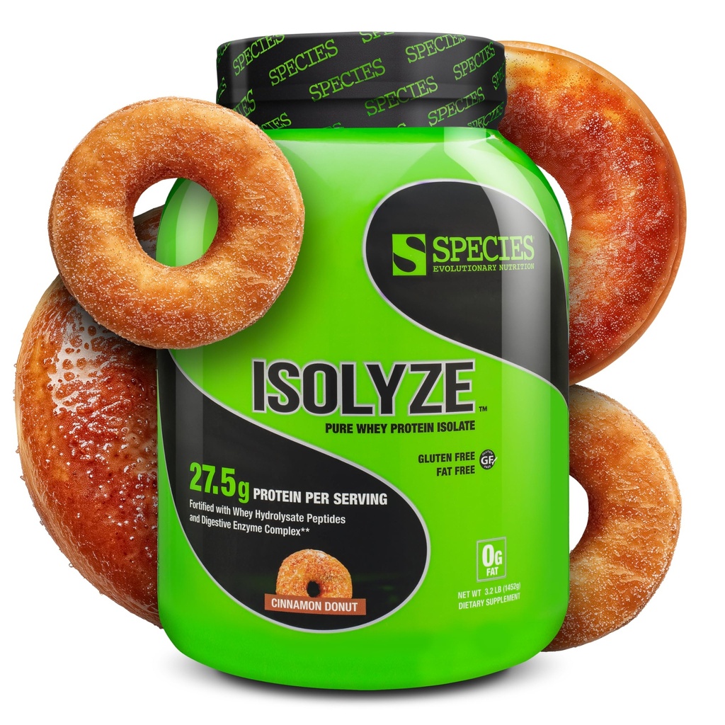 Arter Ernæring Isolysere Whey Protein pulver, 100% Whey Isolate for muskelbygging, 27,5g Protein Per Scoop, Ingen sukker og lavt fett (Cinnamon Donut, 44 Serveringer)