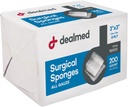 Dealmed 3" x 3" Kirurgiske slanger, 8-Ply, ikke-woven absorbent gauze sponger for sårpleie, førstehjelpssett og medisinske fasiliteter, 200 greve (pakke med 1)