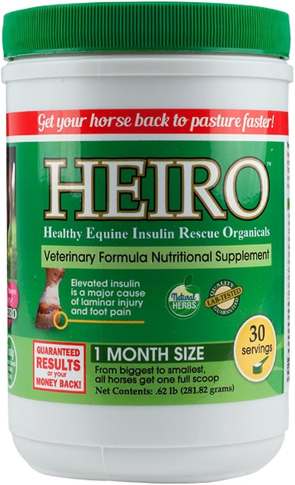 Heiro Sunn Equine Horse Insulin Resistant Resistant Resistant Organicals 30, 40, 60, 90 eller 180 dagers forsyning