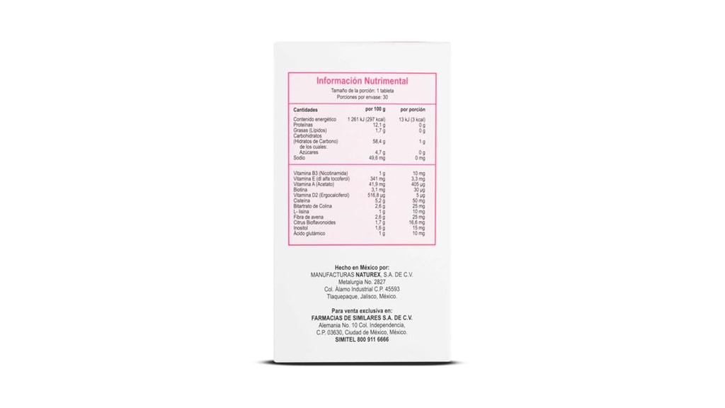 Antioksidanter og aminosyrer Supplement for hår og negler sammenlignet med Gelasimi 30 tablett- Antioxidantes y Aminoácidos Supplemento para Cabello y uñas sammenlignet med GELASIM 30TAB CISTE